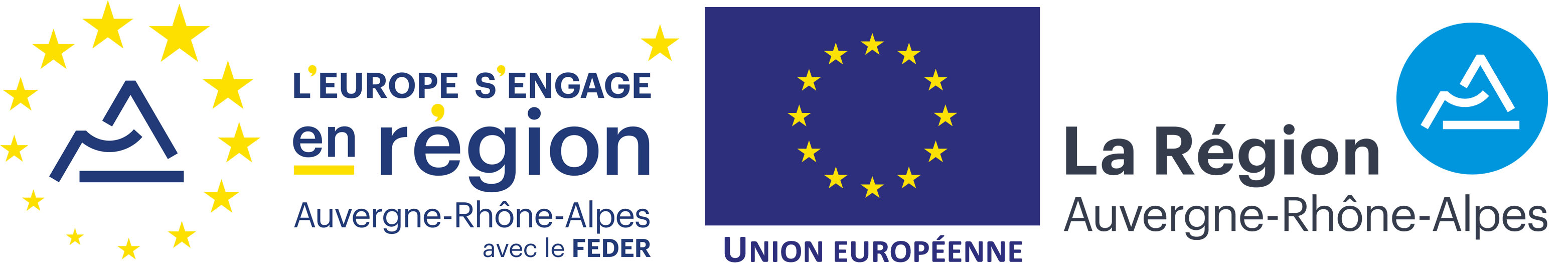 logos L'europe s'engage en auvergne, UE, Auvergne